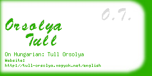 orsolya tull business card
